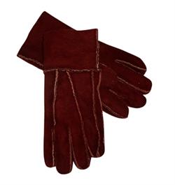 Handsker i rødbrun ruskind, fra Hotsjok